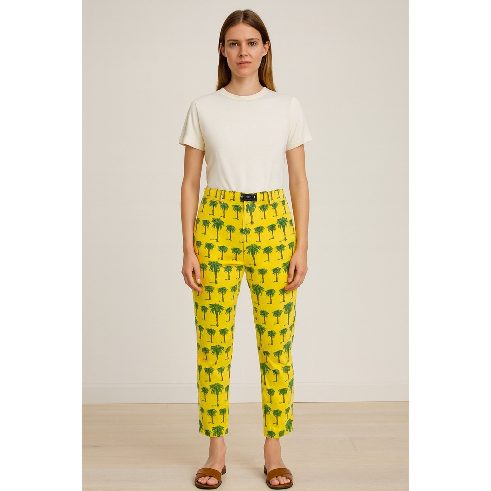 Versace Jeans Couture Pants 90's Y2K Palm Tree Gardens of Eden Snakes - Size: 30